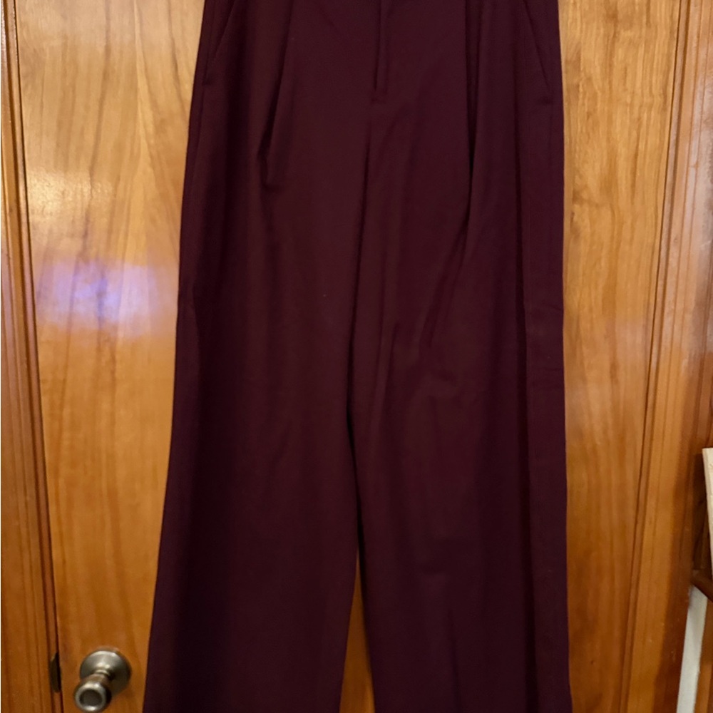 Banana Republic Factory Burgundy Wide Leg Pants